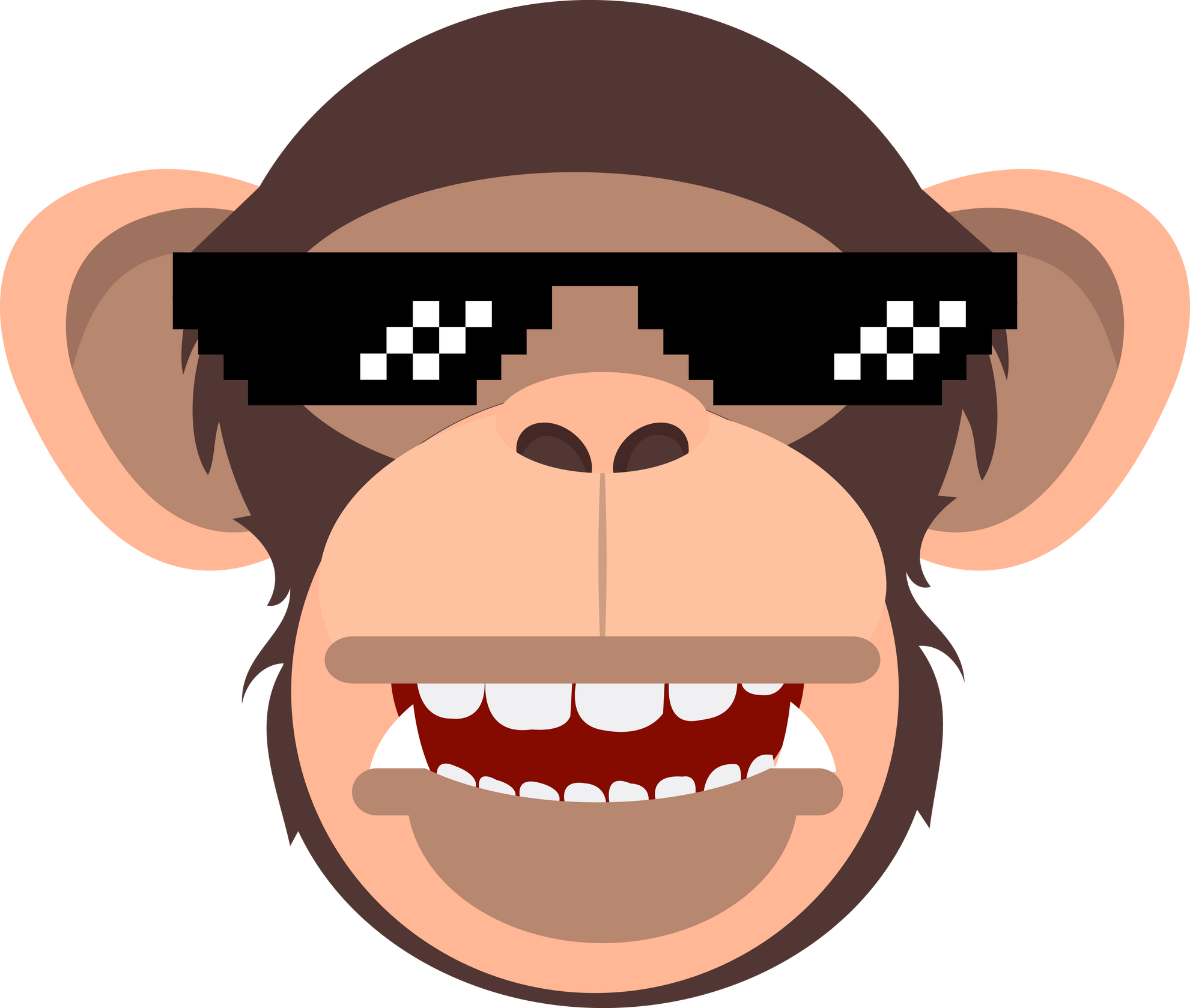 Cool monkey wearing glasses